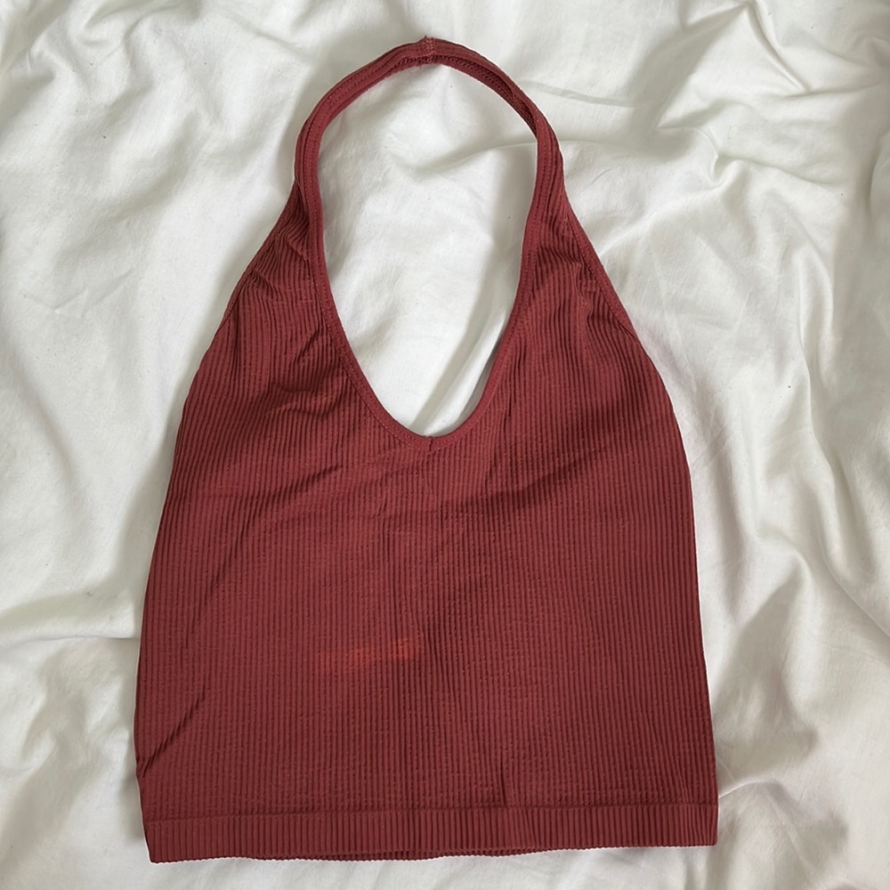 Urban Outfitters Ribbed Halter Crop Top